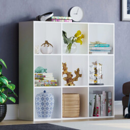 Vida Designs Bookcase Durham 9 Cube White - thumbnail 1