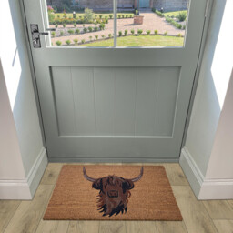 Likewise Doormat Highland Cow Coir 40x70cm - thumbnail 1