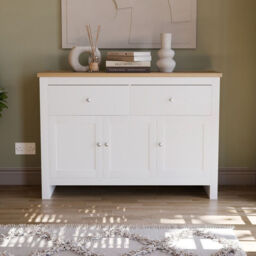 Vida Designs Sideboard Arlington 3 Doors 2 Drawers White/Oak Effect - thumbnail 4