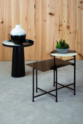 Fifty Five South Side Table Rasmus 2 Tier Metal Ombre Black/White - thumbnail 3