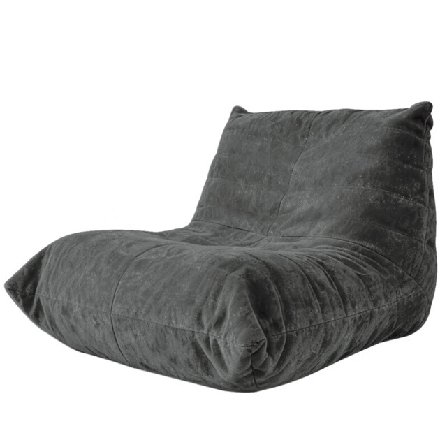 URBAN MEUBLE Chenille Bean Bag Chair Series Lazy Sofa Dark Gray 90x100x80cm