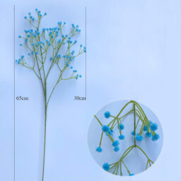 Wei's Moment 5Pcs Artificial  Flowers, Fake Flowers Silk Plastic Artificial Gypsophila Realistic Flower Arrangements Wedding Decoration Table Centerpieces blue - thumbnail 5