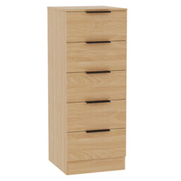 Vida Designs Drawer Chest Narrow Trega 5 Drawers Pine - thumbnail 6