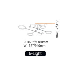Homary Modern Gold Semi Flush Mount Light LED Ring Ceiling Light - thumbnail 3