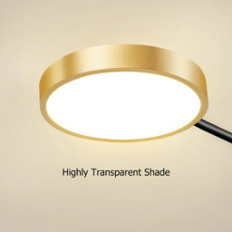 Homary Modern Gold Semi Flush Mount Light LED Ring Ceiling Light - thumbnail 7