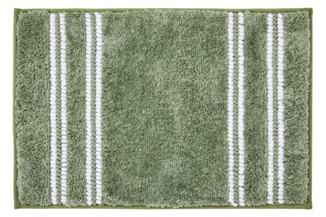 Maison by Premier Bath Mat Soak Microfibre Tufted Stripe Sage 40x60cm
