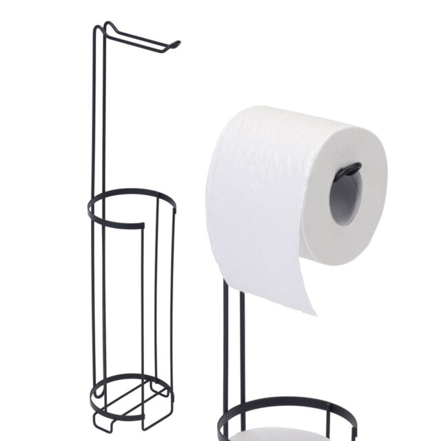 Croydex Wire Toilet Roll Holder - Black - image 1