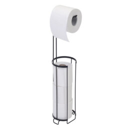 Croydex Wire Toilet Roll Holder - Black - thumbnail 2