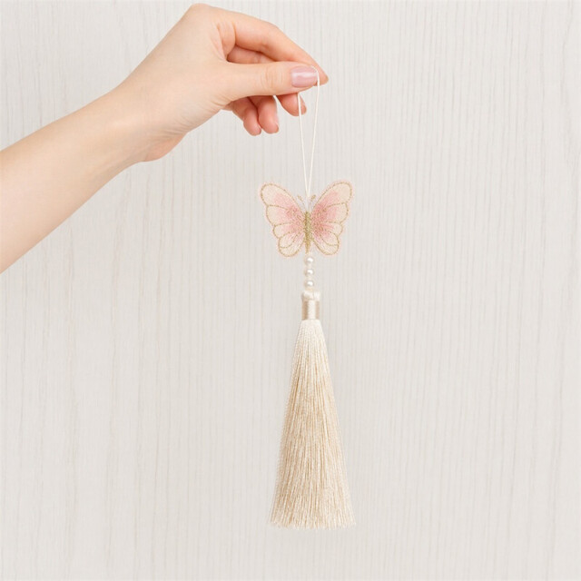 Huacan Butterfly Long Style Prohibited Step Pink Tassel - image 1