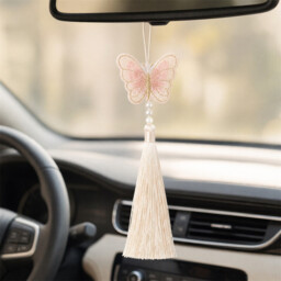 Huacan Butterfly Long Style Prohibited Step Pink Tassel - thumbnail 2