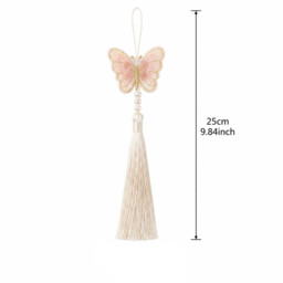 Huacan Butterfly Long Style Prohibited Step Pink Tassel - thumbnail 3