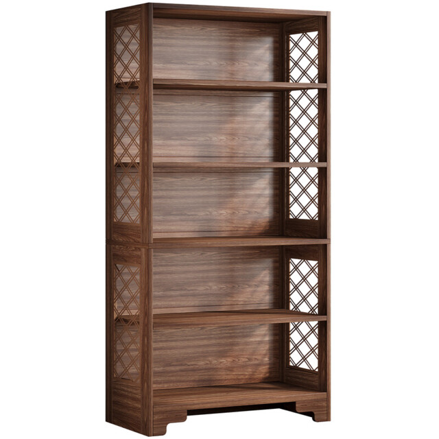Tribesigns Bookcase, 180 cm High Vintage Standing Shelf, 6 Tier Bookcase, Wooden Bookcase, with Open Display Shelves, for Living Room, Home Office, Industrial Design, Vintage Brown - image 1