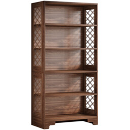 Tribesigns Bookcase, 180 cm High Vintage Standing Shelf, 6 Tier Bookcase, Wooden Bookcase, with Open Display Shelves, for Living Room, Home Office, Industrial Design, Vintage Brown - thumbnail 1