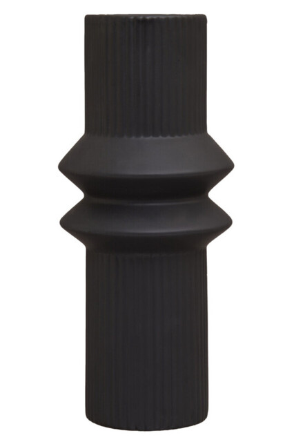Interiors by Premier Vase Fabia Dolomite Black