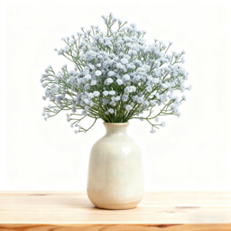Wei's Moment 5Pcs Artificial  Flowers, Fake Flowers Silk Plastic Artificial Gypsophila Realistic Flower Arrangements Wedding Decoration Table Centerpieces white - thumbnail 5