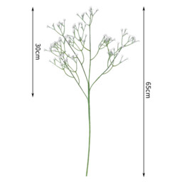 Wei's Moment 5Pcs Artificial  Flowers, Fake Flowers Silk Plastic Artificial Gypsophila Realistic Flower Arrangements Wedding Decoration Table Centerpieces white - thumbnail 4