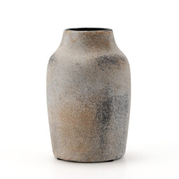1pc/18.3cm 7.2in, Rustic Farmhouse Ceramic Flower Vase, 18cm, Boho Vase for Home Decor, Terracotta Vase for Living Room, Table, Shelf, Fireplace Decor, Farmhouse, Grey - thumbnail 3