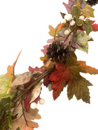 Daisy Darcy 6ft Autumn Pumpkin Garland with Natural Material Pinecone - thumbnail 3