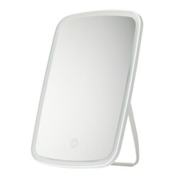 JORDAN&JUDY Three-Color LED Makeup Mirror，Portable Foldable Vanity Mirror for Desktop，9.5 inch