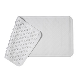 Croydex Bath Mat Rubagrip White 34x74cm - thumbnail 1