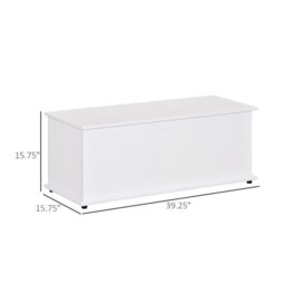 HOMCOM Storage Chest Box White - thumbnail 6