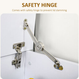 HOMCOM Storage Chest Box White - thumbnail 4