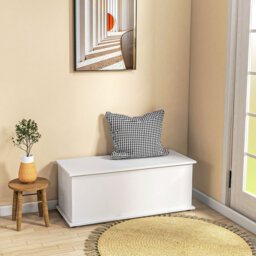 HOMCOM Storage Chest Box White - thumbnail 2