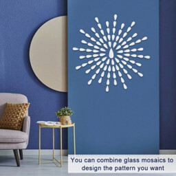 100pcs PVC Mirror Decal Teardrop-Shaped Minimalist ray Decoration - thumbnail 3