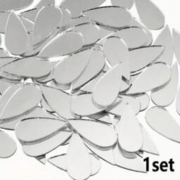100pcs PVC Mirror Decal Teardrop-Shaped Minimalist ray Decoration - thumbnail 4