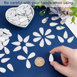 100pcs PVC mirror decal teardrop-shaped minimalist ray decoration - thumbnail 1