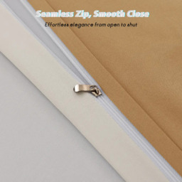 MENDALE Duvet Cover Set - Premium Bedding Set - 220*230 cm Duvet Cover with 75*50 cm Pillow Case - Soft Brushed Microfiber- Bown & Yellow - thumbnail 4