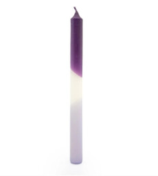 Candlelight Taper Candles Ombre Purple 6pcs - thumbnail 2