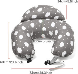 Momcozy Woven Cotton (100% Cotton) U-Shaped Nursing Pillow NP001 (Cloud/Animal Forest/Grey Cloud/Meteor Shower) - thumbnail 2