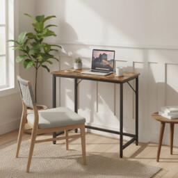 Writing Desk, 31.5 x 19.7 x 29.9 Inches, Computer Table for Home Office, Bedroom, Study, Brown and Black - thumbnail 5