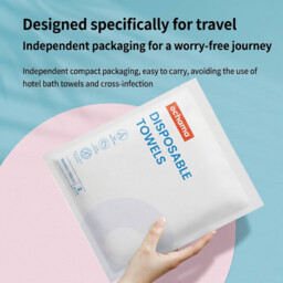 ochama disposable towels 30*70cm 10-pack (2 pieces*5 packs) essential for business trips and travel portable hygienic towels - thumbnail 2