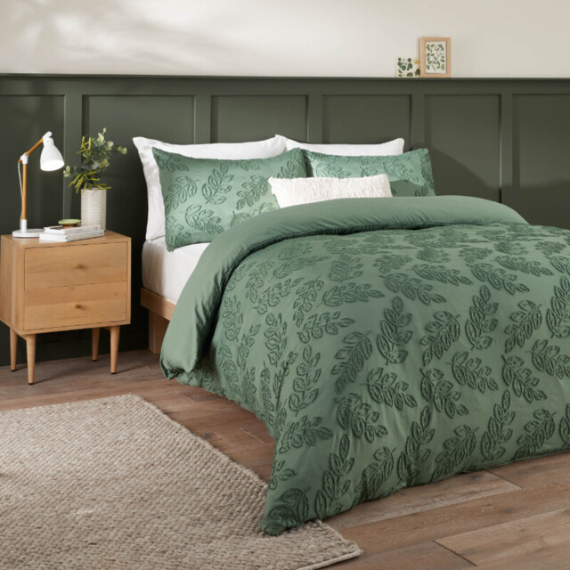 Duvet Day Duvet Cover Set Seville Leaf Green King - image 1