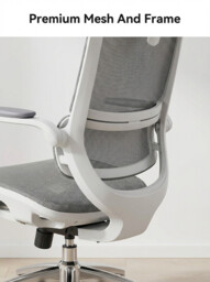 SIHOO M59S Ergonomic Office Chair， Desk Chair with 3D Coordinated Flip-up Armrests， Computer Chair with Dual Back Design and Adaptive Dynamic Lumbar Support， Grey - thumbnail 4