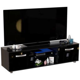 Vida Designs TV Unit Cosmo LED 2 Doors Black L: 140cm - thumbnail 6