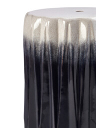 Interiors by Premier Side Table Azul Ombre Ceramic Dark Navy/Silver - thumbnail 4