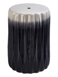 Interiors by Premier Side Table Azul Ombre Ceramic Dark Navy/Silver - thumbnail 2