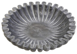 Fifty Five South Decorative Bowl Savio Fluted Marble Grey Small - thumbnail 7