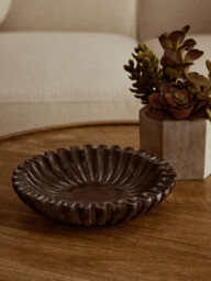 Fifty Five South Decorative Bowl Savio Fluted Marble Grey Small - thumbnail 6