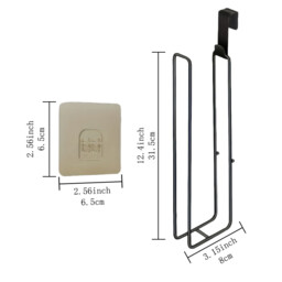 JU7CER Black Kitchen Towel Holder - Wall-Mounted, Modern Minimalist, Ideal for Home - thumbnail 6