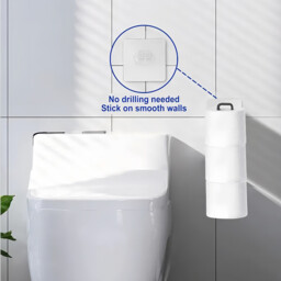 JU7CER Black Kitchen Towel Holder - Wall-Mounted, Modern Minimalist, Ideal for Home - thumbnail 5