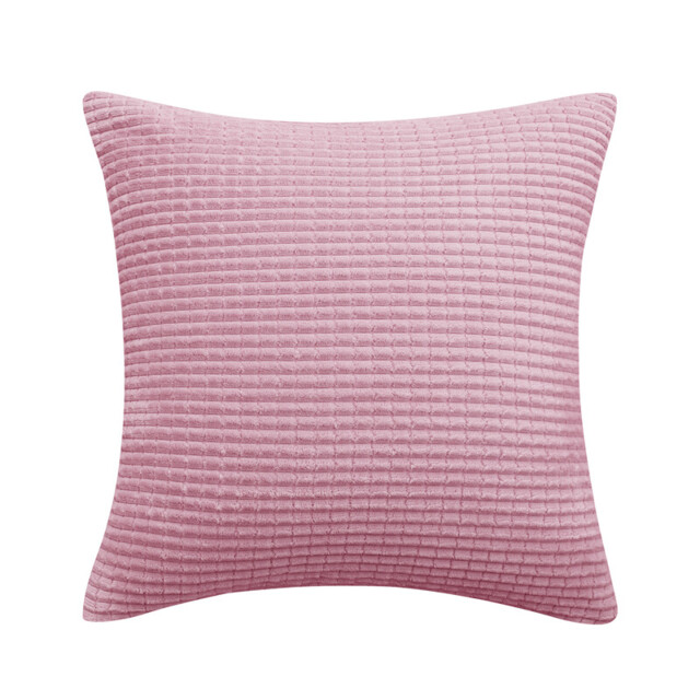 Deconovo Velvet cushion cover pink color  50*50cm 1pc - image 1