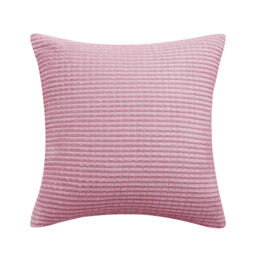 Deconovo Velvet cushion cover pink color  50*50cm 1pc - thumbnail 1