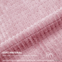 Deconovo Velvet cushion cover pink color  50*50cm 1pc - thumbnail 4
