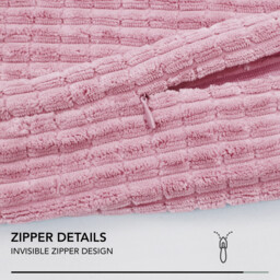 Deconovo Velvet cushion cover pink color  50*50cm 1pc - thumbnail 3