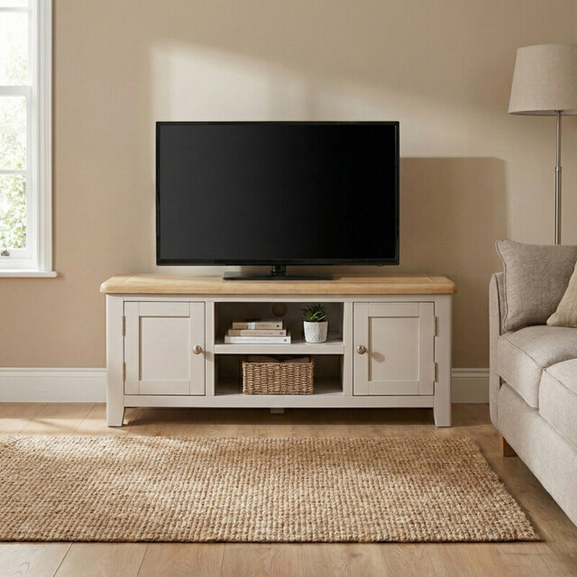 TV Unit Windermere Oak Top Grey/Natural L:120cm - image 1