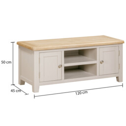 TV Unit Windermere Oak Top Grey/Natural L:120cm - thumbnail 4
